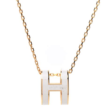 fake hermes gold h necklace|hermes pop h necklace price.